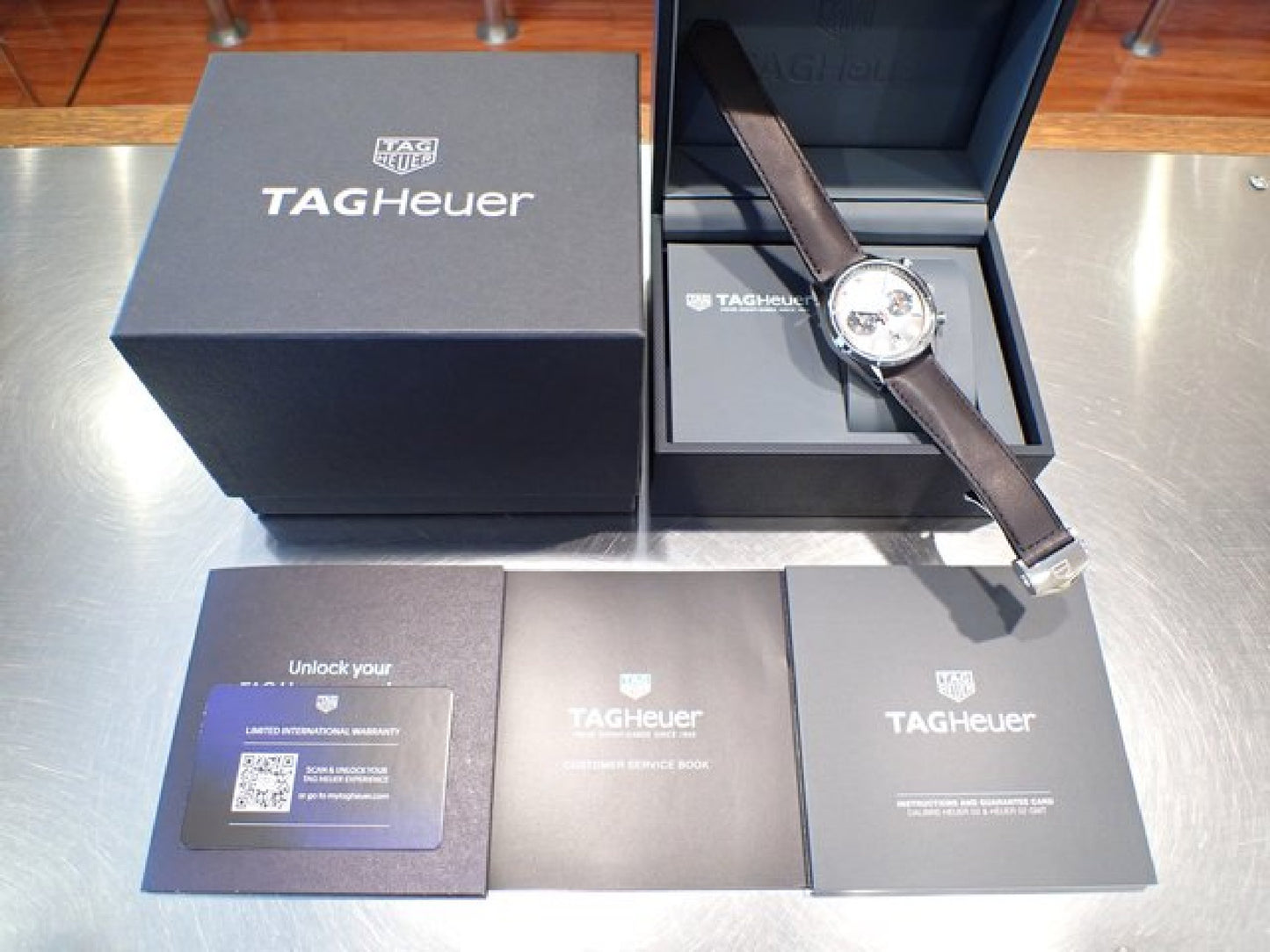 TAG HEUER Carrera Calibre02 Chronograph orange Gradation Ægte varer Herre 174751870 hannari-shop