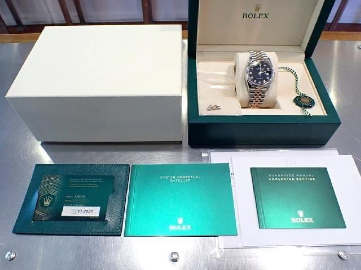 ROLEX Datejust36 cadran noir 10 diamants P bracelet Jubilee '21 Homme 190961312 hannari-shop