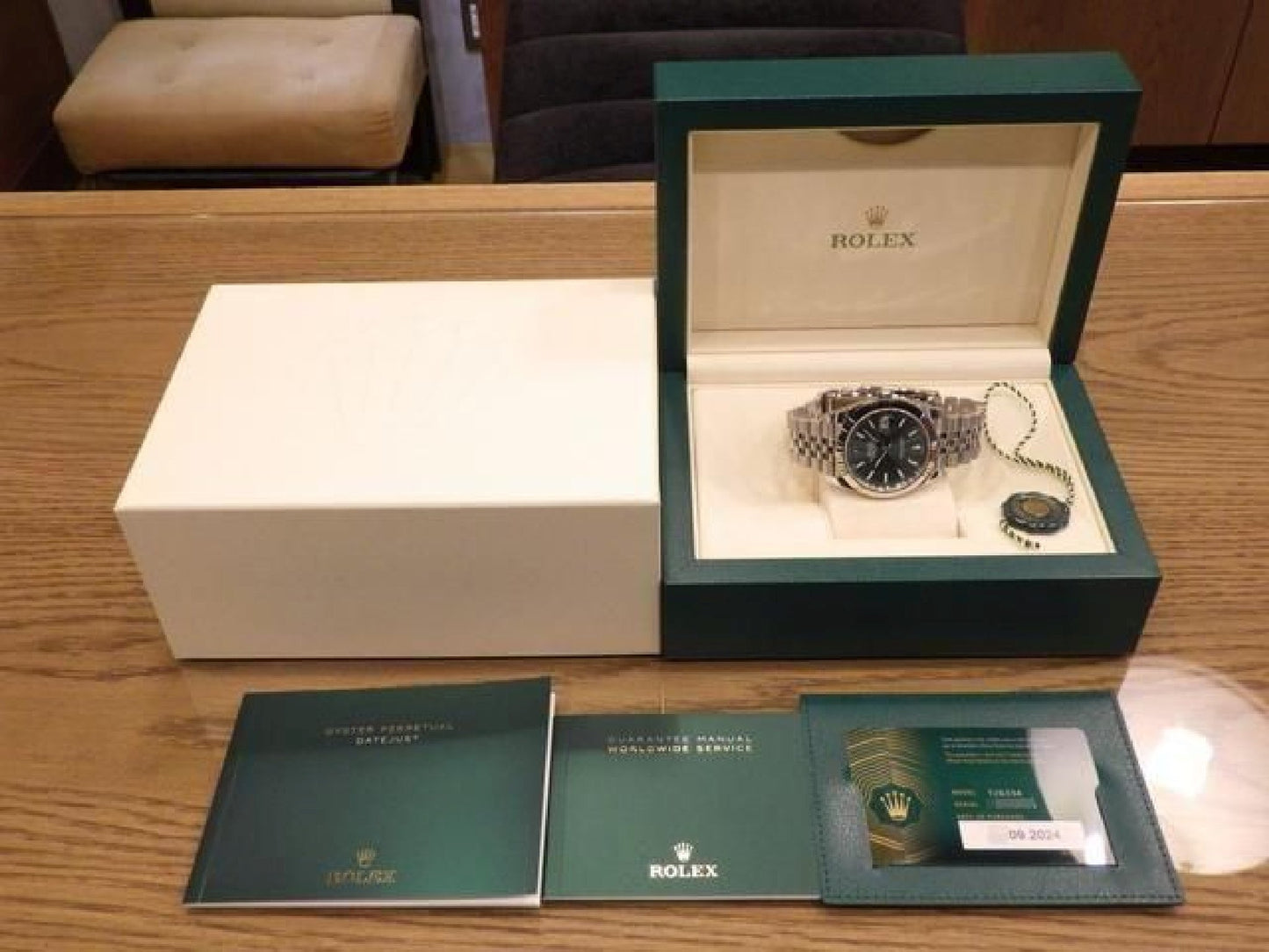 ROLEX Datejust 41 mintgrøn Jubilee-armbånd Ref.126334 Herre 192987931 hannari-shop