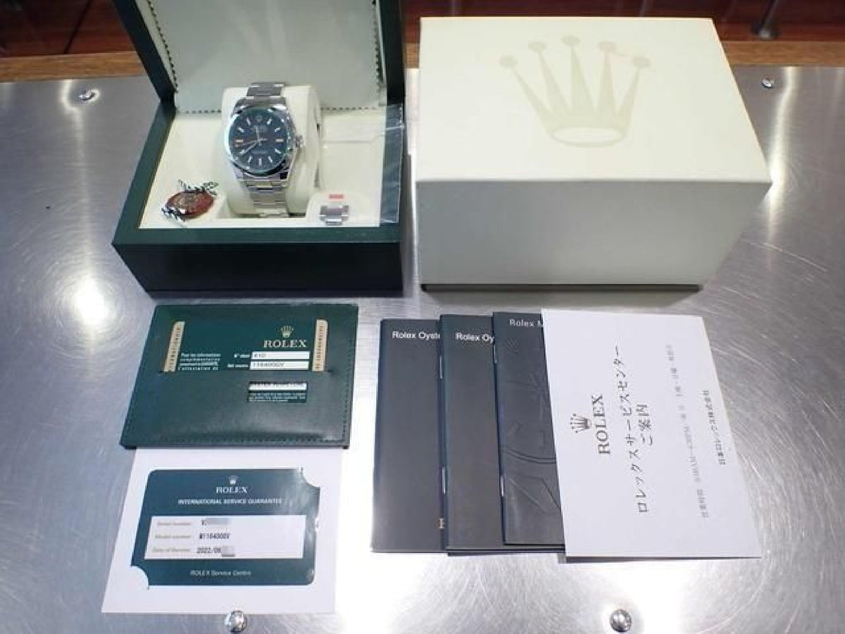 ROLEX Milgauss green glass 116400GV V series '09 Mens 193492972 hannari-shop