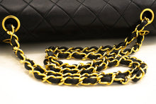 CHANEL Classic Double Flap 10" Chain Shoulder Bag Black Lambskin m69 hannari-shop