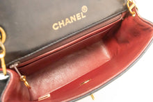 CHANEL Mini Square Small Chain Shoulder Bag Crossbody Black Lamb m76 hannari-shop