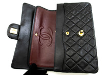 CHANEL Classic Double Flap 10" Chain Shoulder Bag Black Lambskin m90 hannari-shop