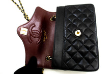 CHANEL Small Single Flap Chain Shoulder Bag Black Quilted Lambskin m99 hannari-shop