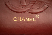 CHANEL Classic Double Flap 9" Chain Shoulder Bag Black Lambskin k10