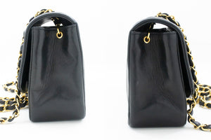 CHANEL Diana Flap Chain Shoulder Bag Black Quilted Lambskin Purse m58 hannari-shop