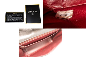 CHANEL Diana Flap Large Silver Chain Shoulder Bag Black Quilted m80 hannari-shop