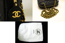 CHANEL Small Chain Shoulder Bag Black Lambskin Leather Zipper m63 hannari-shop