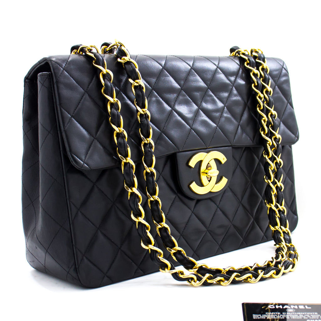 Chanel Classic Flap Bag Maxi Lambskin Leather – l'Étoile de Saint