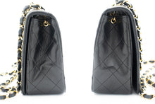 CHANEL Full Flap Chain Shoulder Bag Black Quilted Lambskin Purse j65 hannari-shop