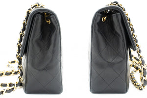 CHANEL Mini Square Small Chain Shoulder Bag Crossbody Black Quilt L03 hannari-shop