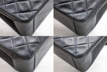 CHANEL Jumbo 13" Maxi 2.55 Flap Chain Shoulder Bag Black Lambskin d66 hannari-shop