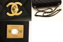 CHANEL Full Flap Chain Shoulder Bag Black Quilted Lambskin Leather m54 hannari-shop