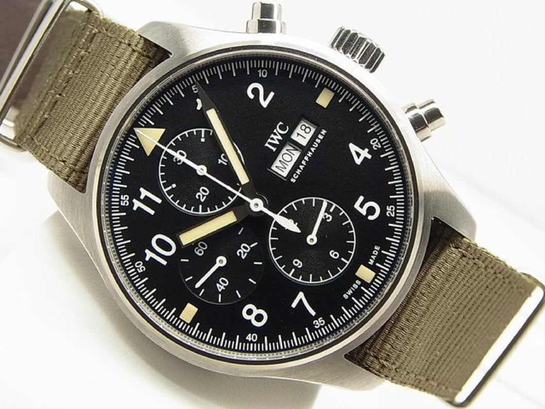 IWC Pilot's watch Chronograph IW377724 Genuine goods Mens 167655086 hannari-shop