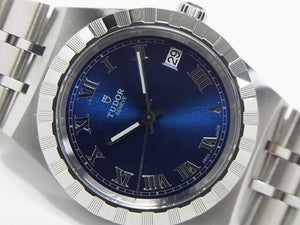 TUDOR 28400 Royal 34 MM blue Roman Mens 172296570 hannari-shop