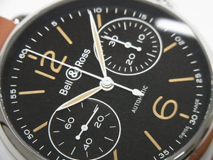 BELL & ROSS WW1 Chronograph Monopusher black Dial Mens 178327157 hannari-shop