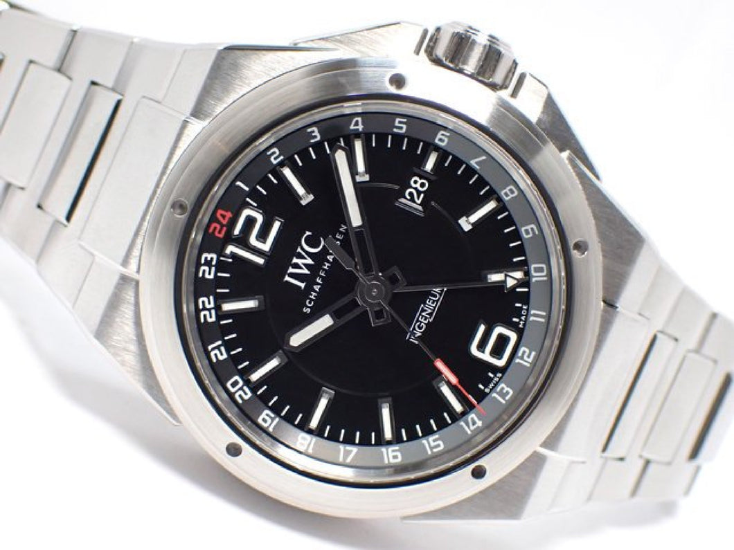 IWC Ingenieur dual time zone black IW324402 Genuine goods Mens 180834404 hannari-shop