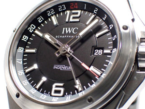 IWC Ingenieur dual time zone black IW324402 Genuine goods Mens 180834404 hannari-shop