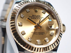 ROLEX Datejust28 champagne Dial 10P diamond '23 18KYG combination Mens 181712590 hannari-shop