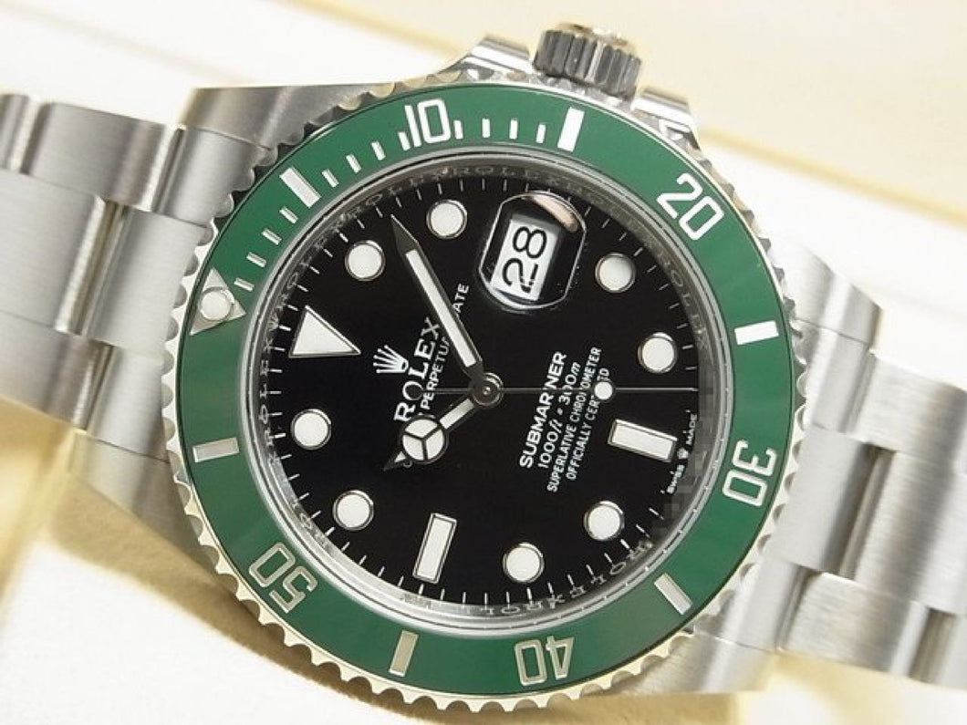 ROLEX Submariner date green bezel 126610LV '21 purchased Mens 181944298 hannari-shop