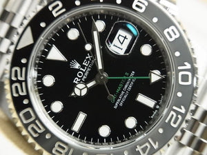 ROLEX GMT Master II gray/ black bezel 126710GRNR Jubilee Mens 182003508 hannari-shop