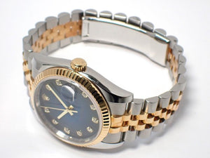 ROLEX Datejust YG combination 116233G blue Gradation 10P diamond V series Mens 182144875 hannari-shop