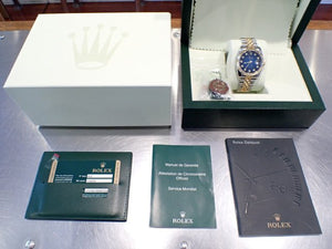 ROLEX Datejust YG combination 116233G blue Gradation 10P diamond V series Mens 182144875 hannari-shop