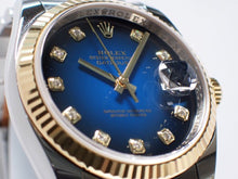 ROLEX Datejust YG combination 116233G blue Gradation 10P diamond V series Mens 182144875 hannari-shop