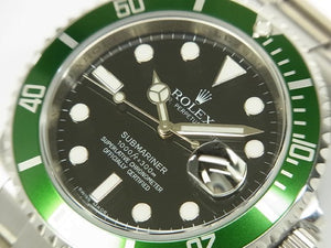 ROLEX Submariner date green bezel 16610LV M series Mens 182406440 hannari-shop