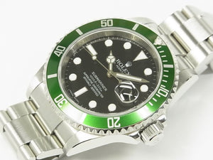 ROLEX Submariner date green bezel 16610LV M series Mens 182406440 hannari-shop