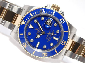 ROLEX Submariner date SS xYG combination blue8P diamond 116613GLB Mens 182931812 hannari-shop