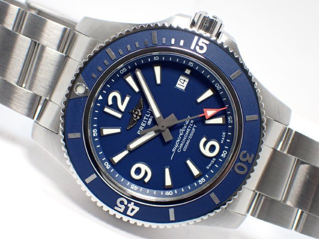 BREITLING Superocean Automatic 44 blue A17367 '21 Mens 183155502 hannari-shop