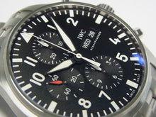 IWC Pilot's watch Chronograph black IW377710 Genuine goods Mens 183406421 hannari-shop