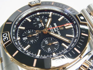 BREITLING Super Chrono Mat B01 44 SS x red gold black Mens 183687531 hannari-shop