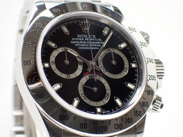 ROLEX Daytona black thin Hand Ref.116520 F series '04  Genuine goods Mens 183698323 hannari-shop