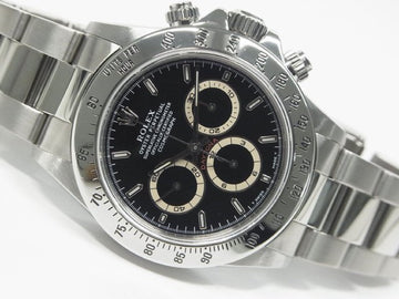 ROLEX Daytona black Dial 16520 U series T notation luminova night glow Mens 183961645 hannari-shop