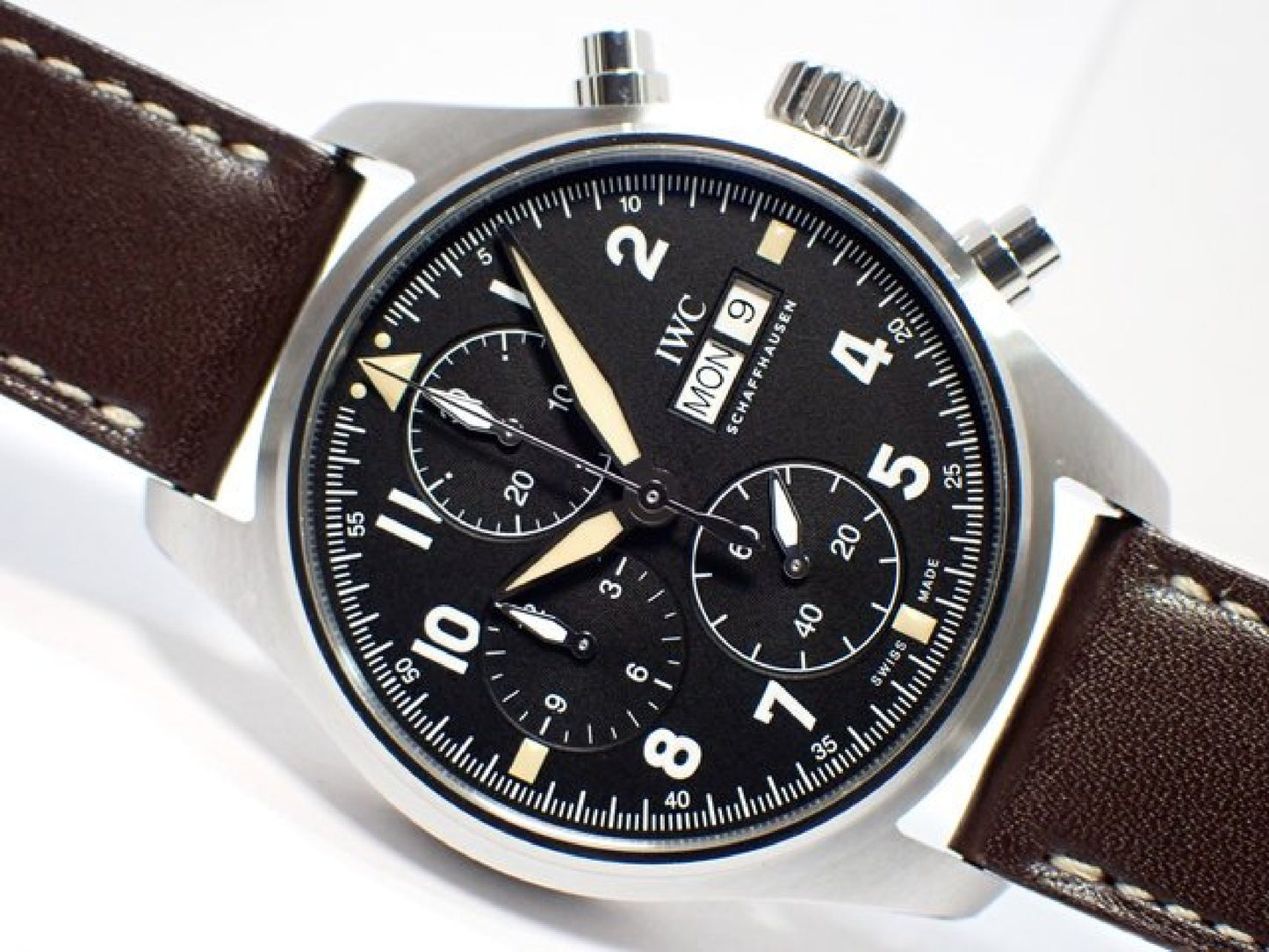 Montre d'aviateur IWC Chrono Spitfire IW387901 '19 Homme 184053602 hannari-shop