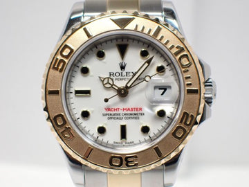 ROLEX YACHT-MASTER 29 MM white 169623 D series 18KYG combination '05 Mens 184059816 hannari-shop