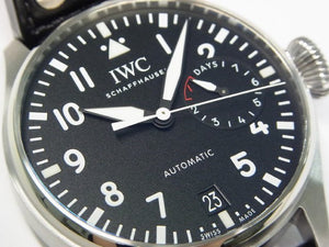 IWC large Pilot's watch 46 MM black IW500912 Genuine goods Mens 184485670 hannari-shop