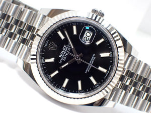 ROLEX Datejust 41 black 18KWG bezel 126334 '21 Mens 184560636 hannari-shop