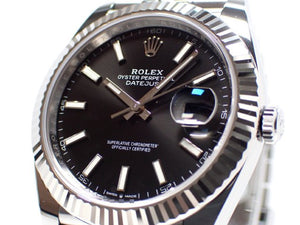 ROLEX Datejust 41 black 18KWG bezel 126334 '21 Mens 184560636 hannari-shop