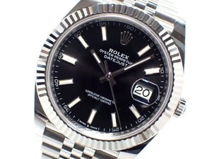 ROLEX Datejust 41 black 18KWG bezel 126334 '21 Mens 184560636 hannari-shop