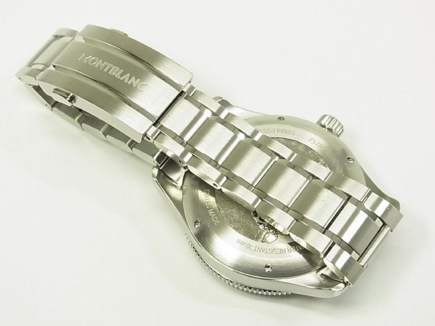 MONTBLANC 1858 Iced Sea Automatique date Réf.MB129371 bracelet caoutchouc Article authentique Homme 184607294 hannari-shop