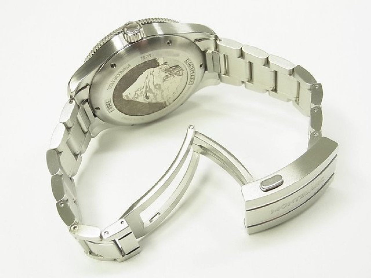 MONTBLANC 1858 Iced Sea Automatique date Réf.MB129371 bracelet caoutchouc Article authentique Homme 184607294 hannari-shop