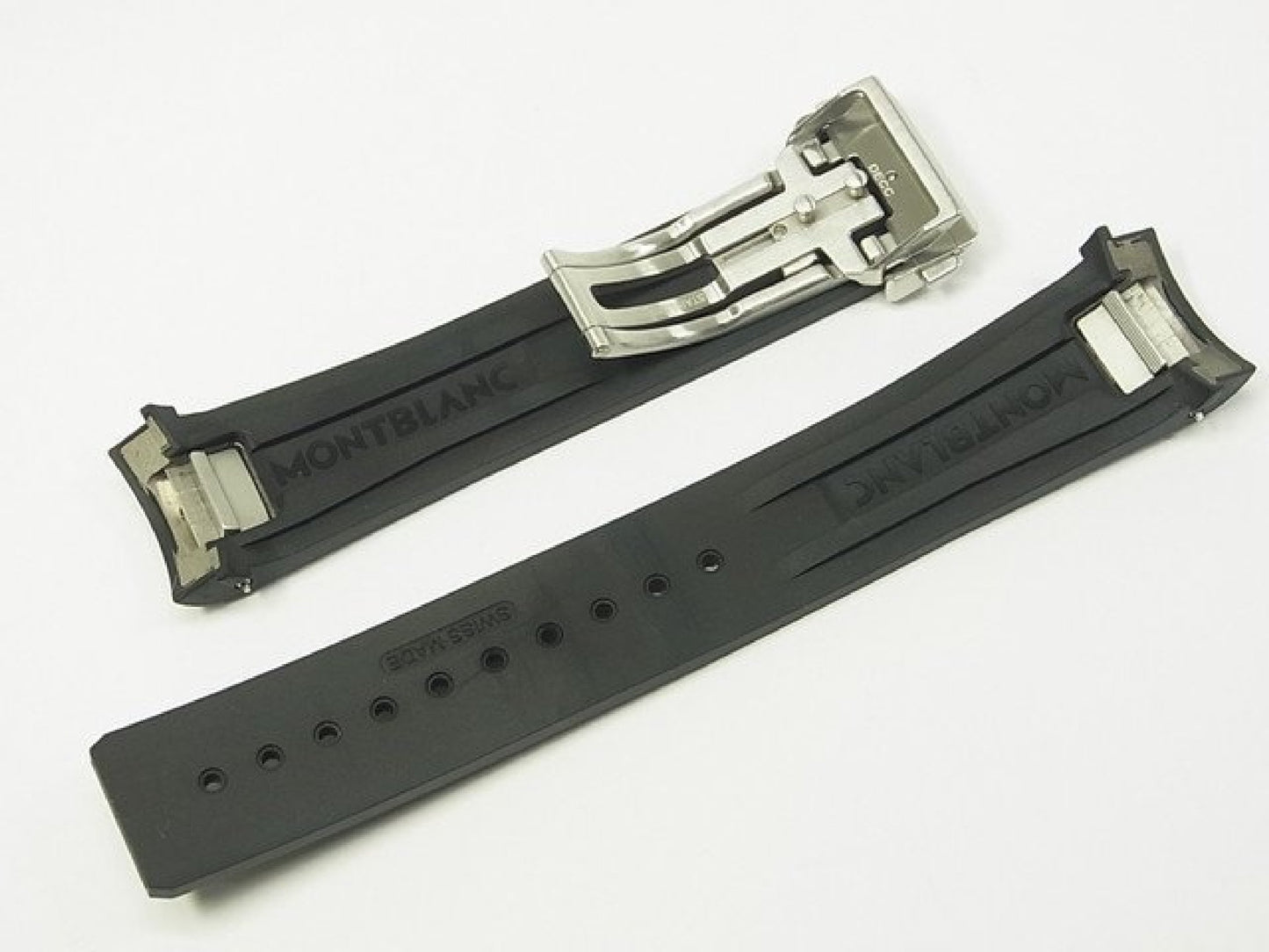 MONTBLANC 1858 Iced Sea Automatique date Réf.MB129371 bracelet caoutchouc Article authentique Homme 184607294 hannari-shop