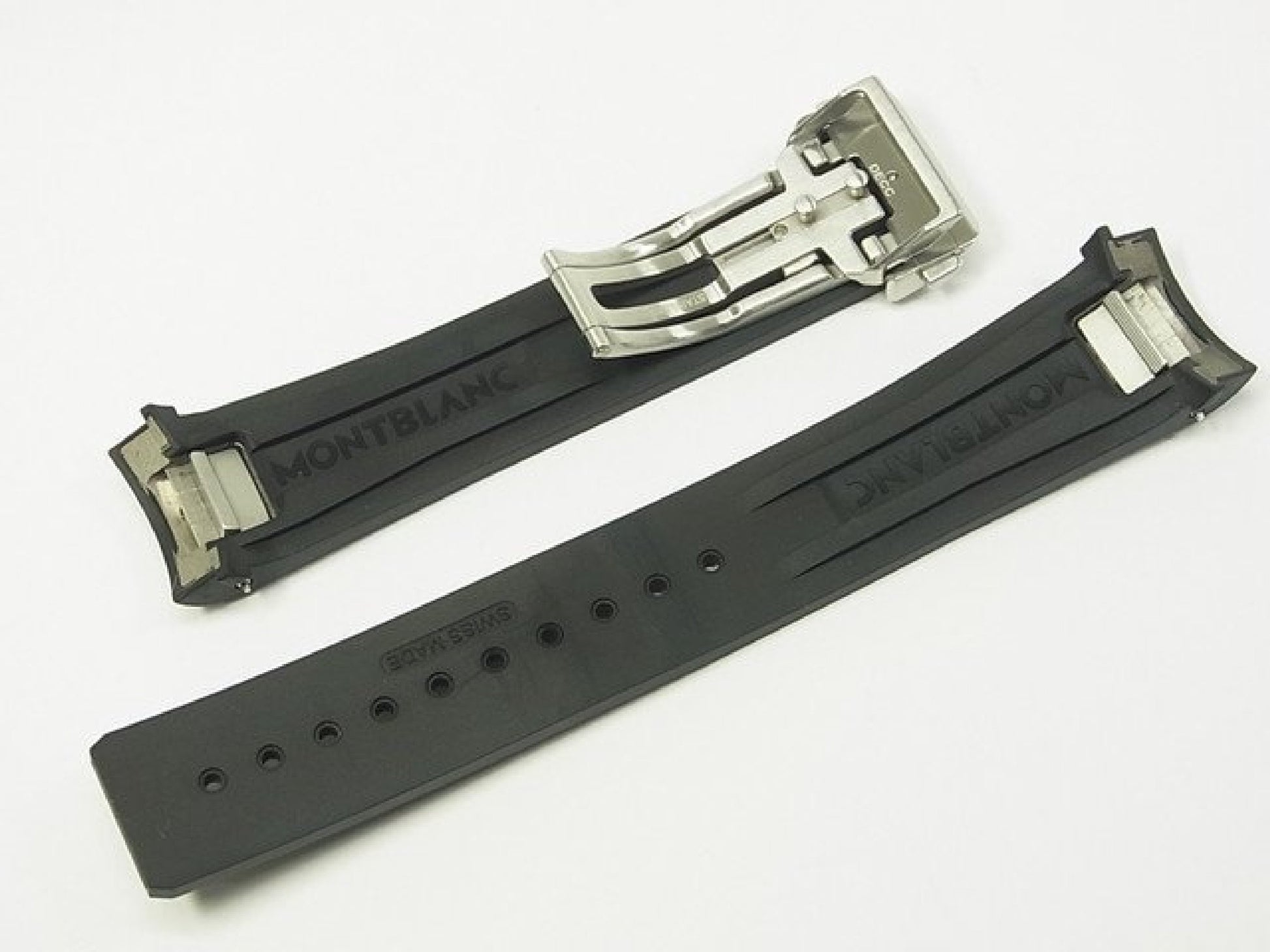 MONTBLANC 1858 Iced Sea Automatique date Réf.MB129371 bracelet caoutchouc Article authentique Homme 184607294 hannari-shop