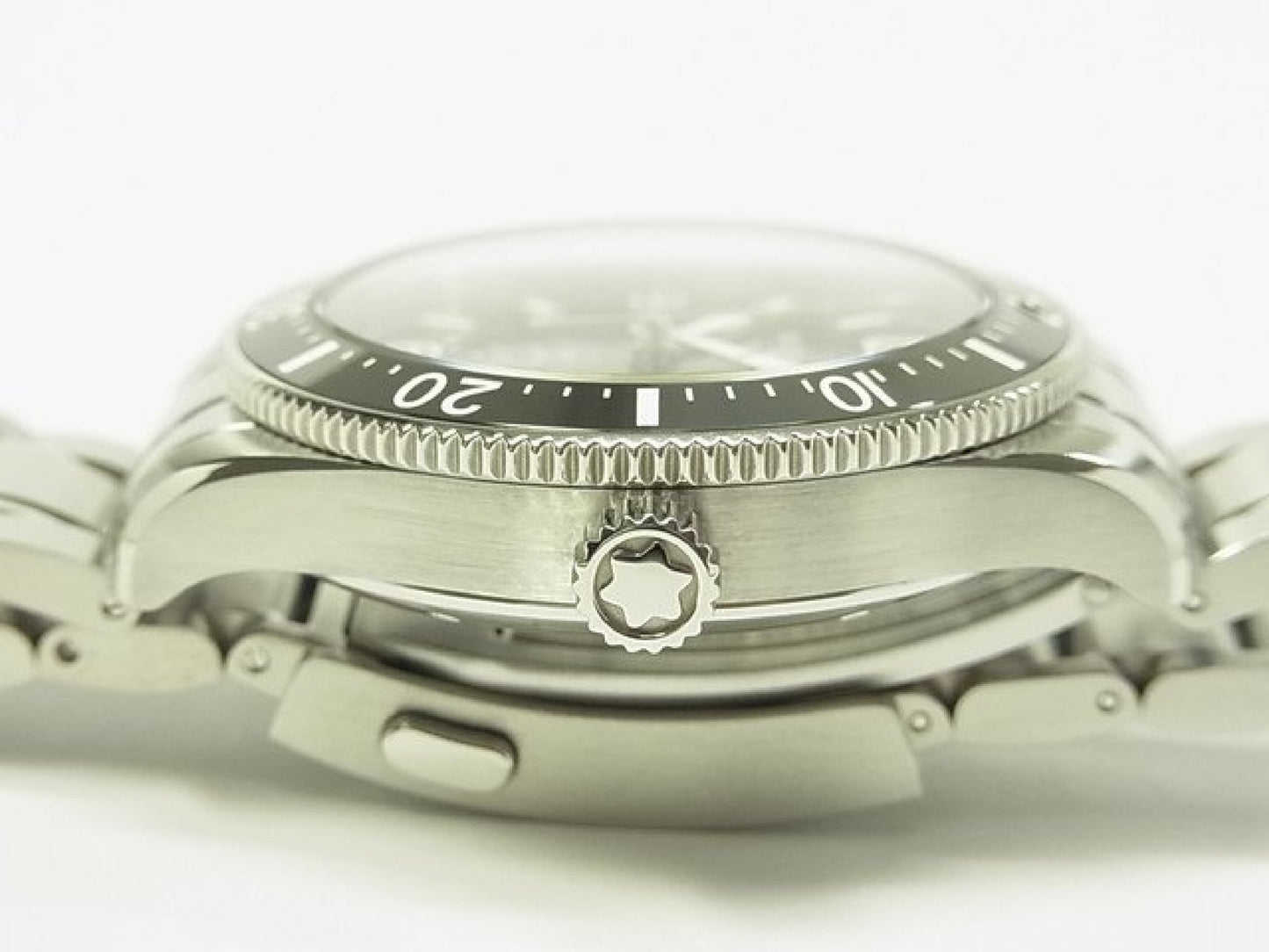 MONTBLANC 1858 Iced Sea Automatique date Réf.MB129371 bracelet caoutchouc Article authentique Homme 184607294 hannari-shop