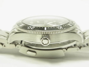 MONTBLANC 1858 Iced Sea Automatic date Ref.MB129371 rubber belt  Genuine goods Mens 184607294 hannari-shop