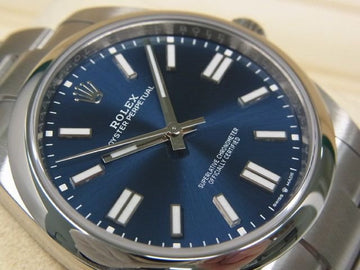 ROLEX Oyster PERPETUAL 41 blue 124300 Mens 184629892 hannari-shop