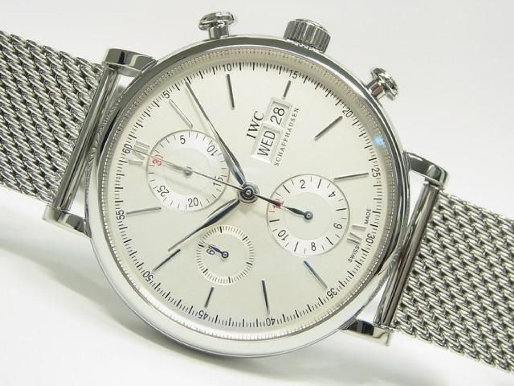 IWC Portofino Chronograph silver Bracelet Specification IW391009 Mens 185203446 hannari-shop